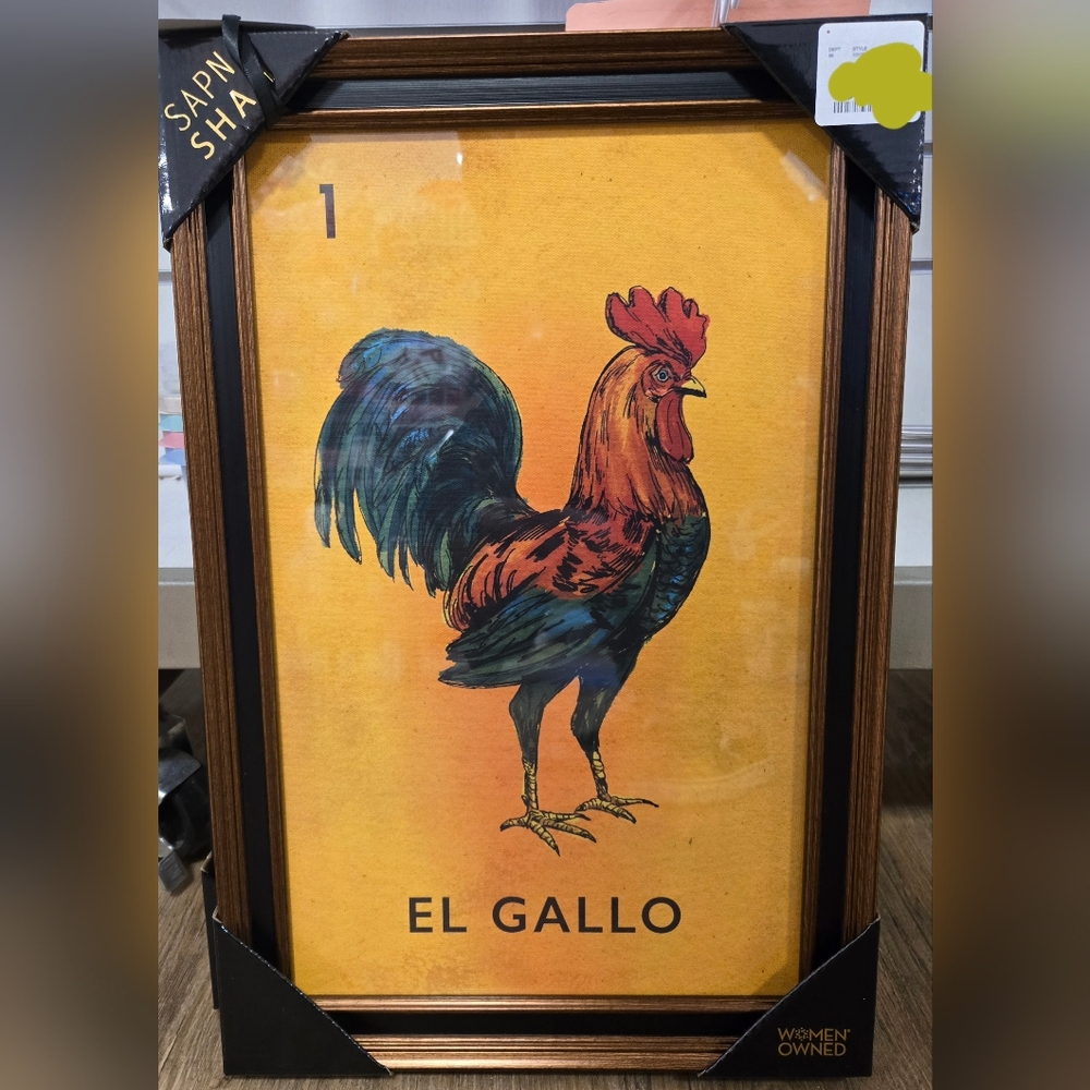 Loteria #1 El Gallo Wall Art by Sapna Shah